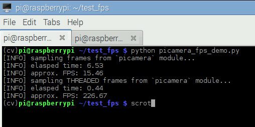Figure 1: Increasing the FPS processing rate of the Raspberry Pi 2.