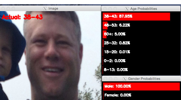 Train a custom Convolutional Neural Network to recognize a person's age + gender in an image