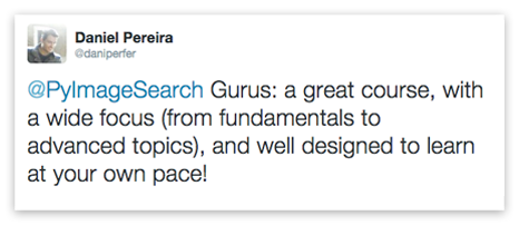 PyImageSearch Gurus: a great course with a wide focus (from fundamnetals to advanced topics), and well designed to learn at your own pace!