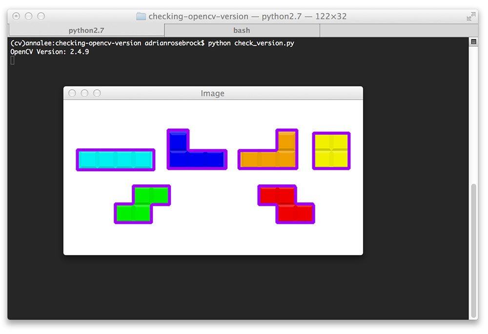 Figur 2: Vores kald til cv2.findContours virker i OpenCV 2.4.X.