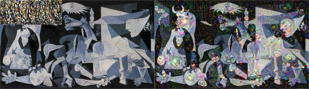 Figure X: Pablo Picasso – Guernica's guided with Jackson Pollock's Energy Made Visible.