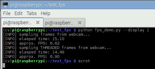 Figure 4: Since the Raspberry Pi Zero is a single core/single threaded machine, the FPS processing rate improvements are very small.