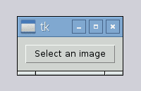 Figure 3: At startup, our GUI only contains a single button, that when clicked, will prompt us to select a file from disk.