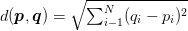 Figure 2: The Euclidean distance.