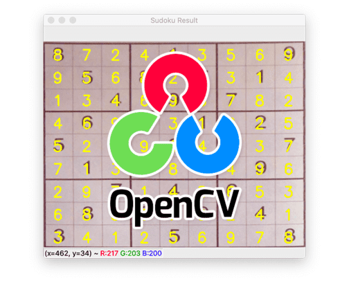 OpenCV Sudoku Solver and OCR